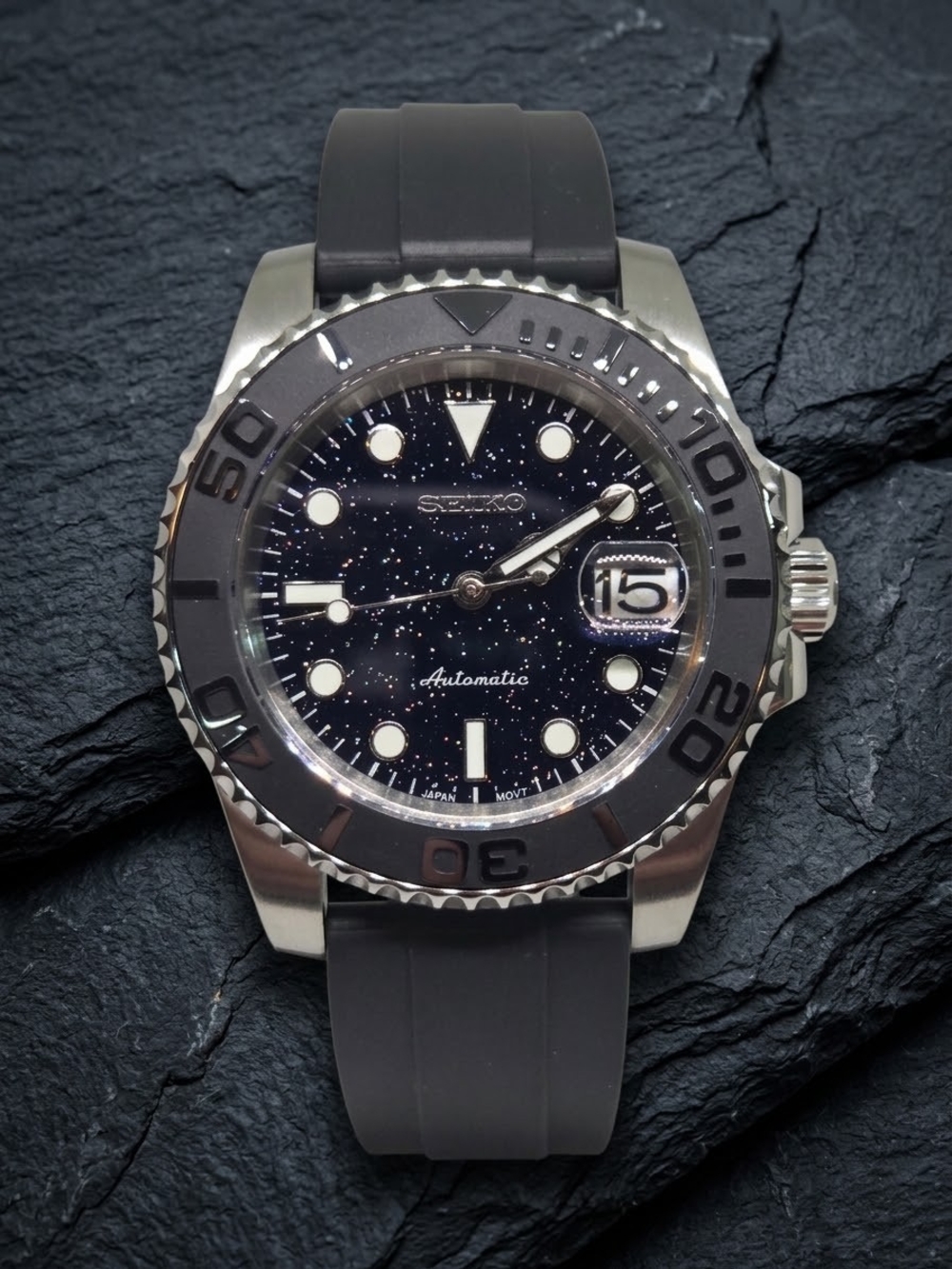 Custom 40mm Automatic Seiko Mod Watch NH35 Galaxy Submariner